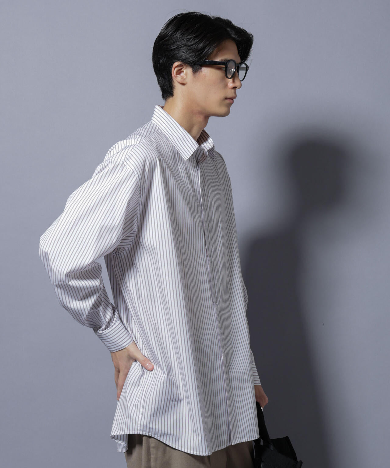 「SIDOGRAS-VENICE」 オルタネイトストライプシャツ 6685220216