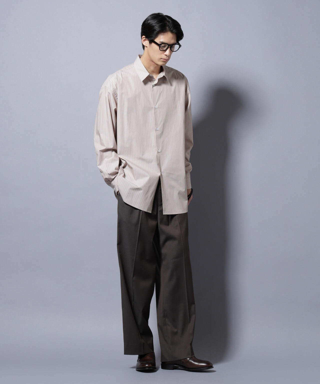 「SIDOGRAS-VENICE」 オルタネイトストライプシャツ 6685220216