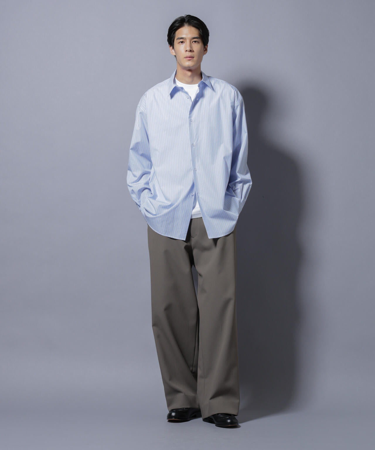 「SIDOGRAS-VENICE」 オルタネイトストライプシャツ 6685220216