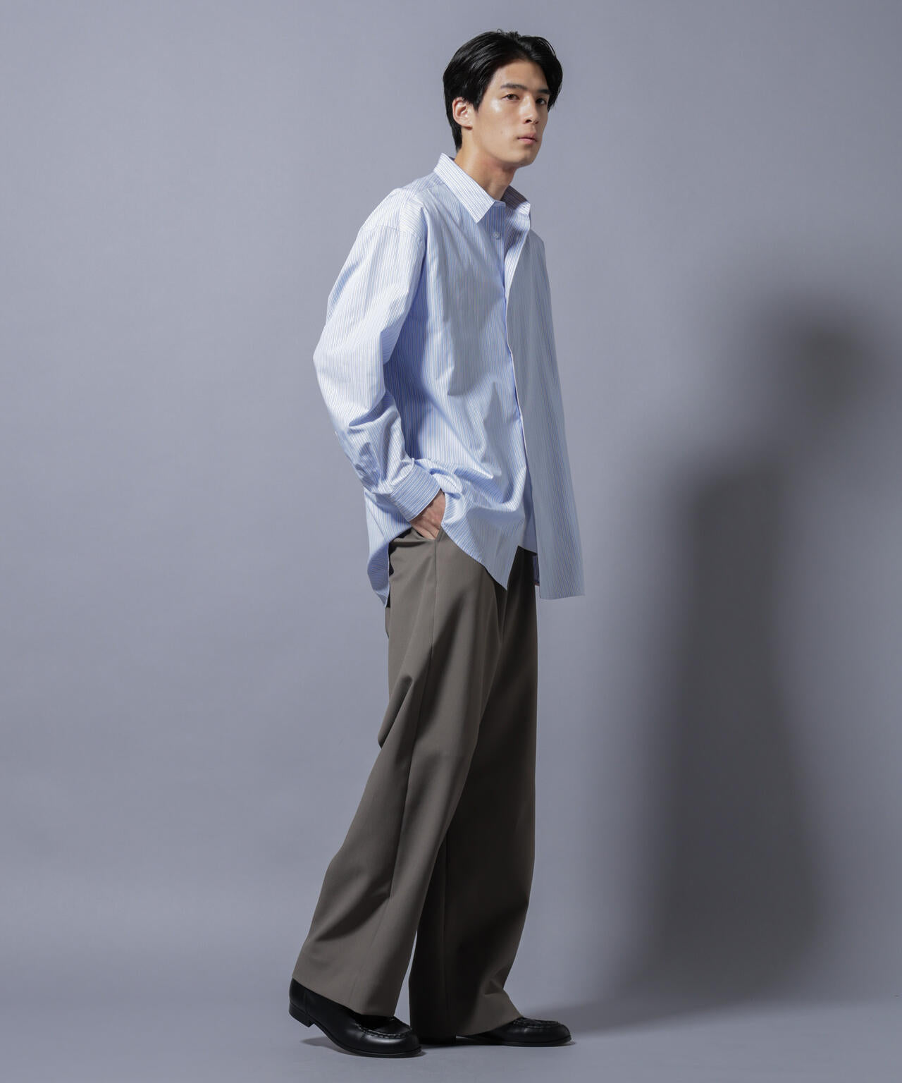 「SIDOGRAS-VENICE」 オルタネイトストライプシャツ 6685220216