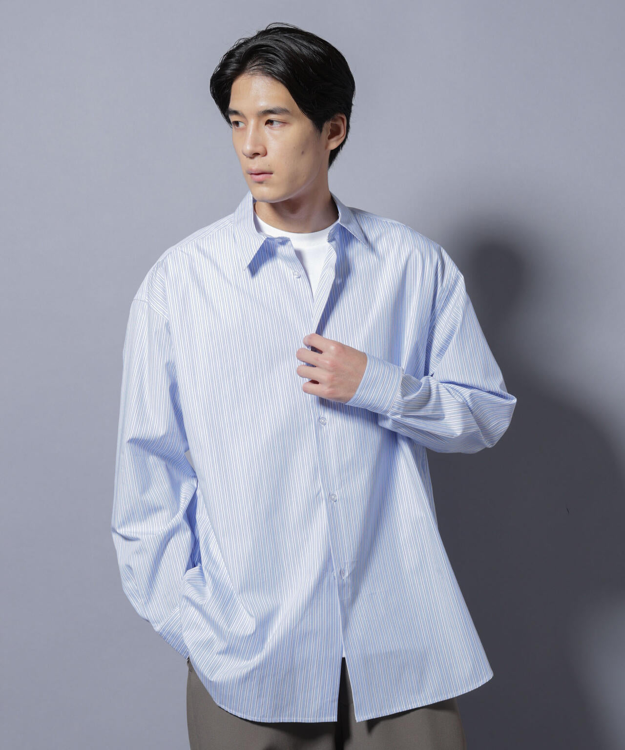 「SIDOGRAS-VENICE」 オルタネイトストライプシャツ 6685220216