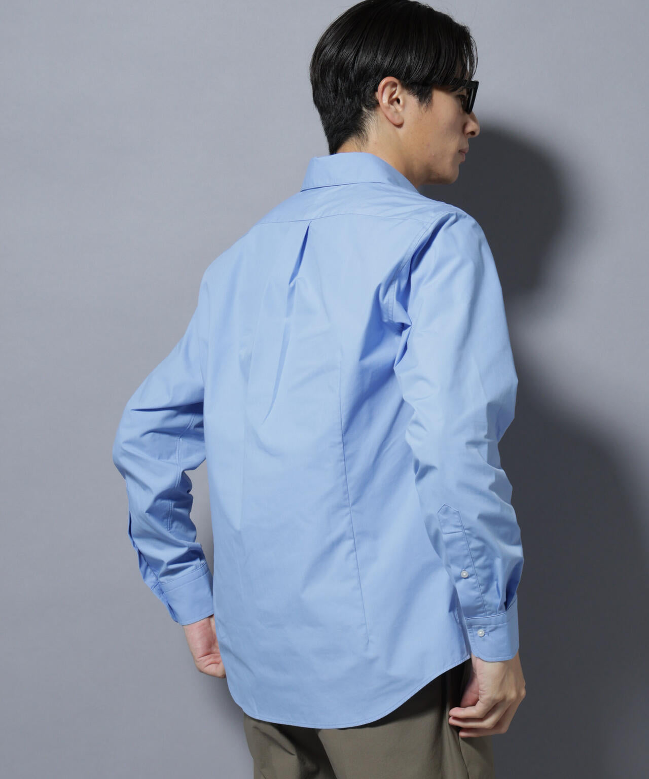 「N shirt」Anti Soaked(R)汗染み防止ホリゾンタルカラーシャツ長袖 6685220219