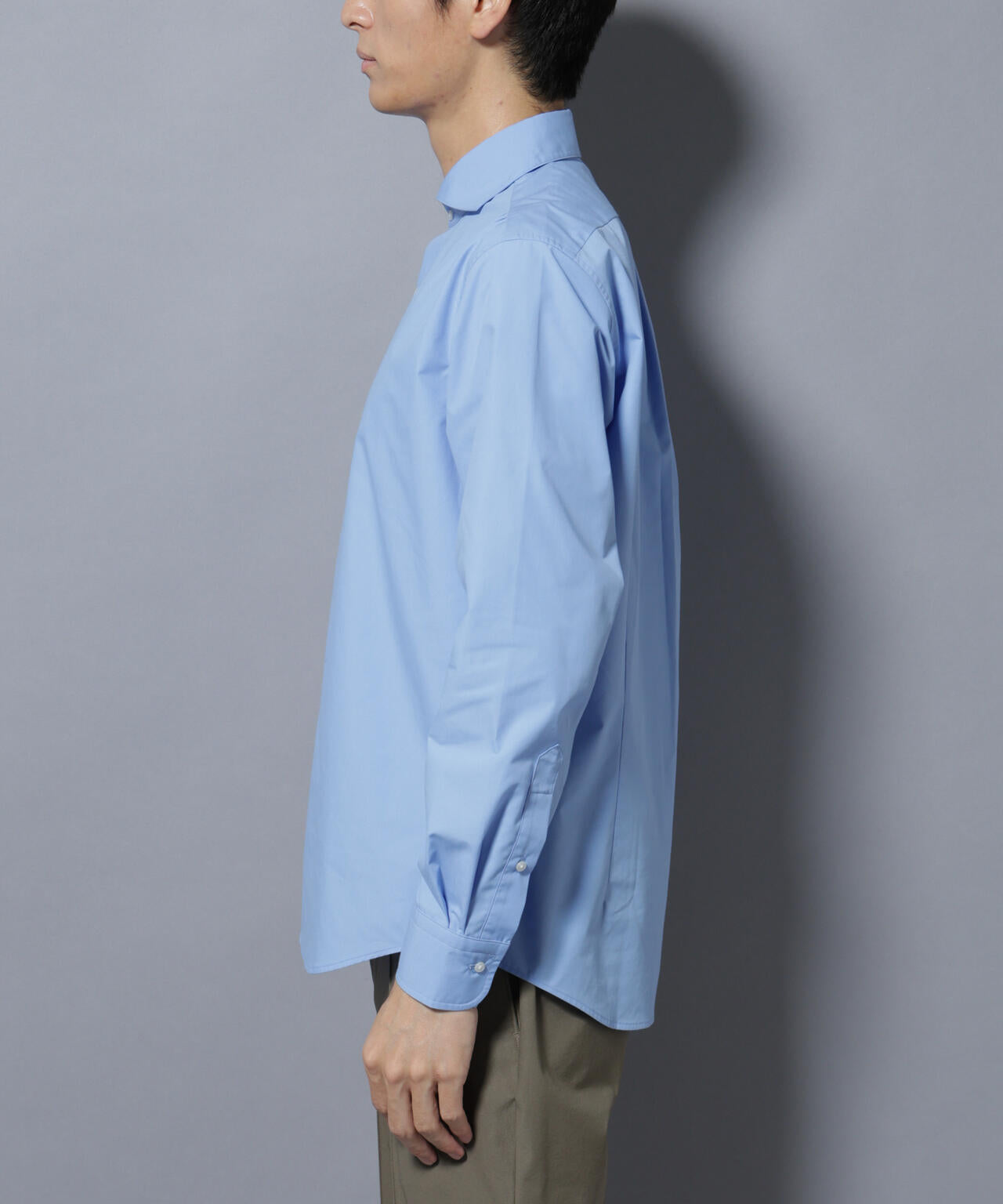 「N shirt」Anti Soaked(R)汗染み防止ホリゾンタルカラーシャツ長袖 6685220219
