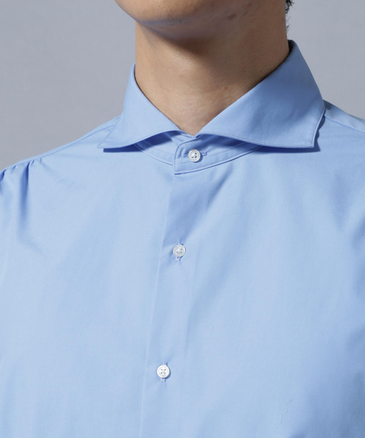 「N shirt」Anti Soaked(R)汗染み防止ホリゾンタルカラーシャツ長袖 6685220219