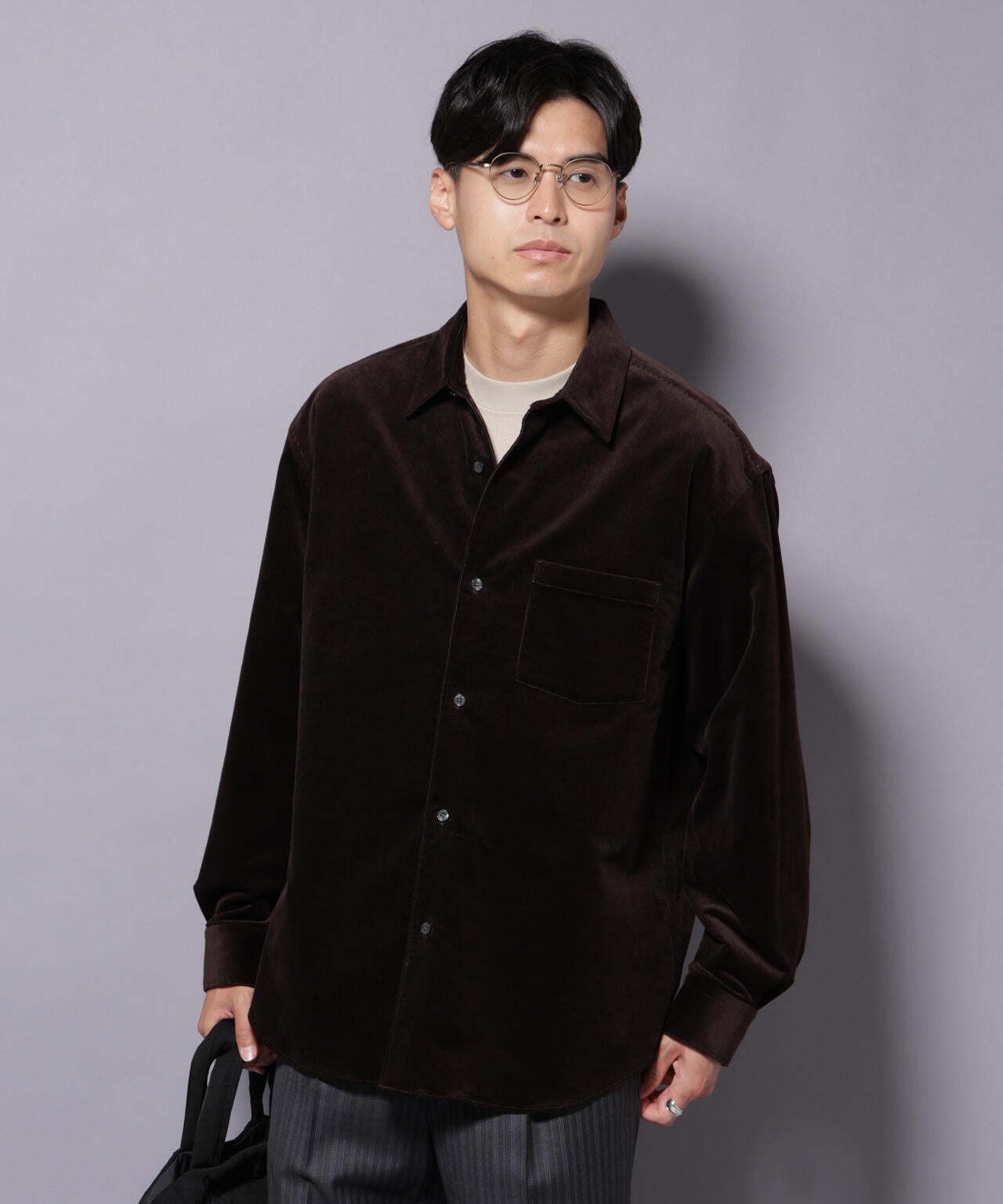 AIRコーデュロイ レギュラーカラーシャツ/STRETCH 6685220220