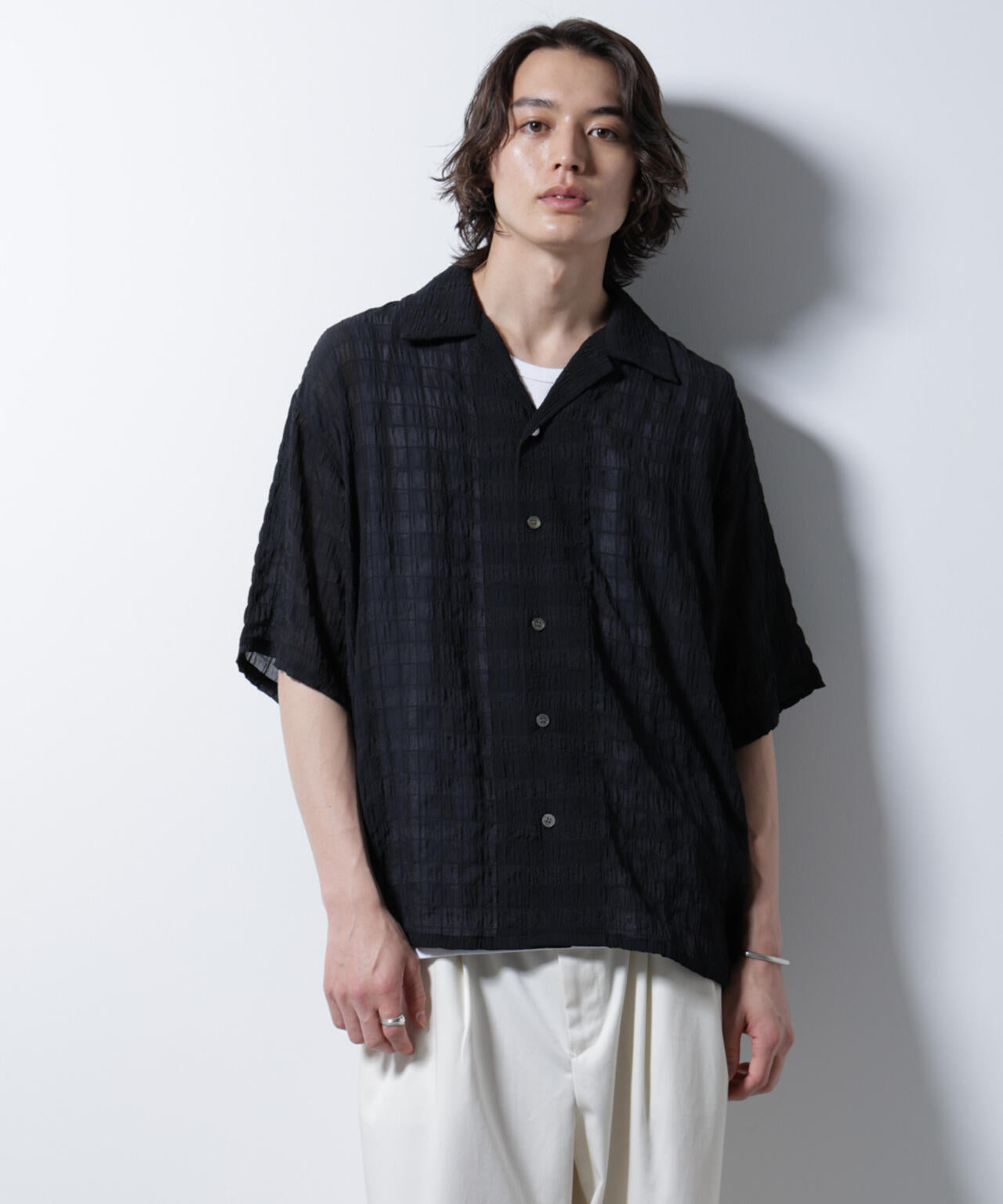 シースルーチェックシャツ 6685221201