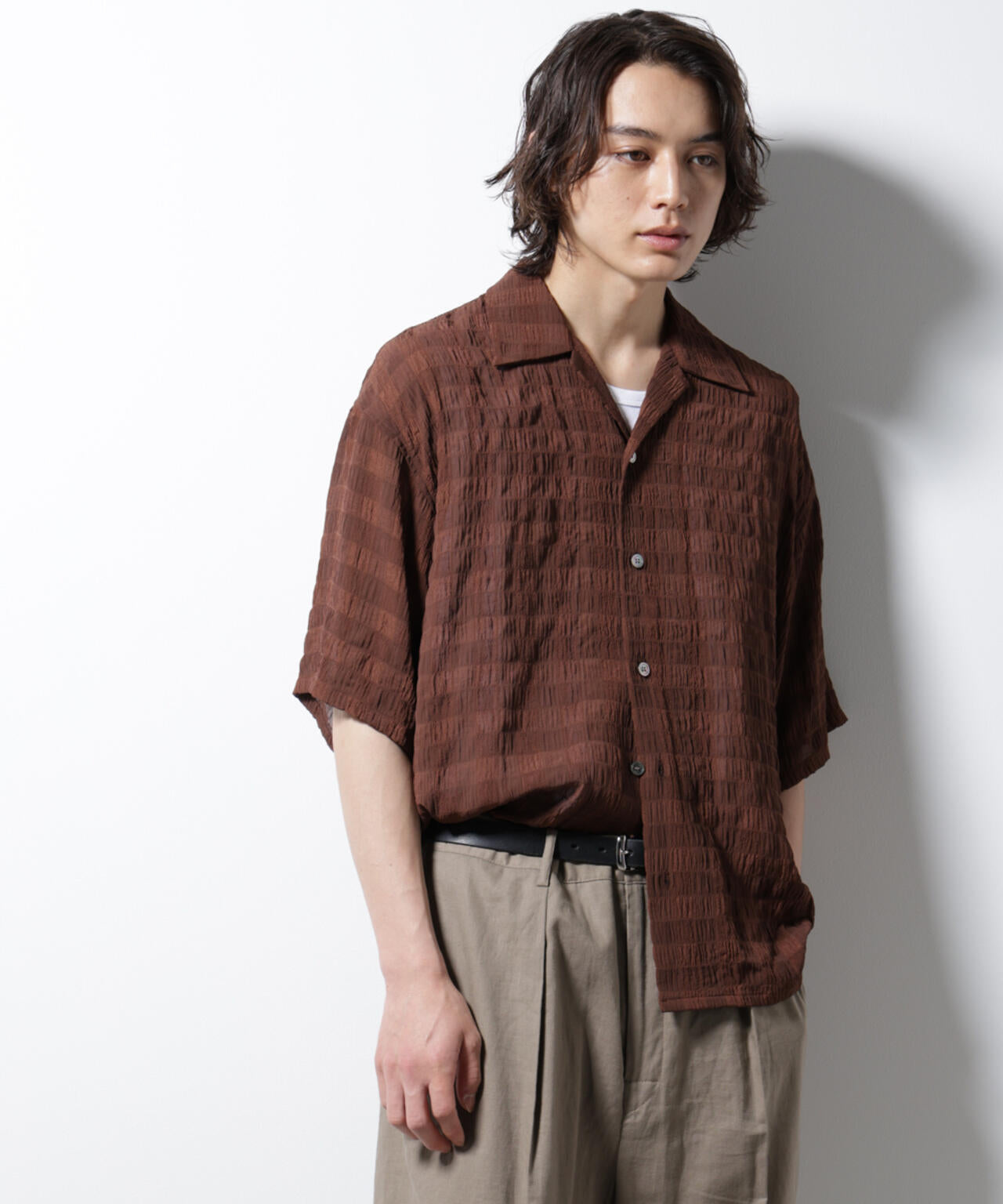 シースルーチェックシャツ 6685221201