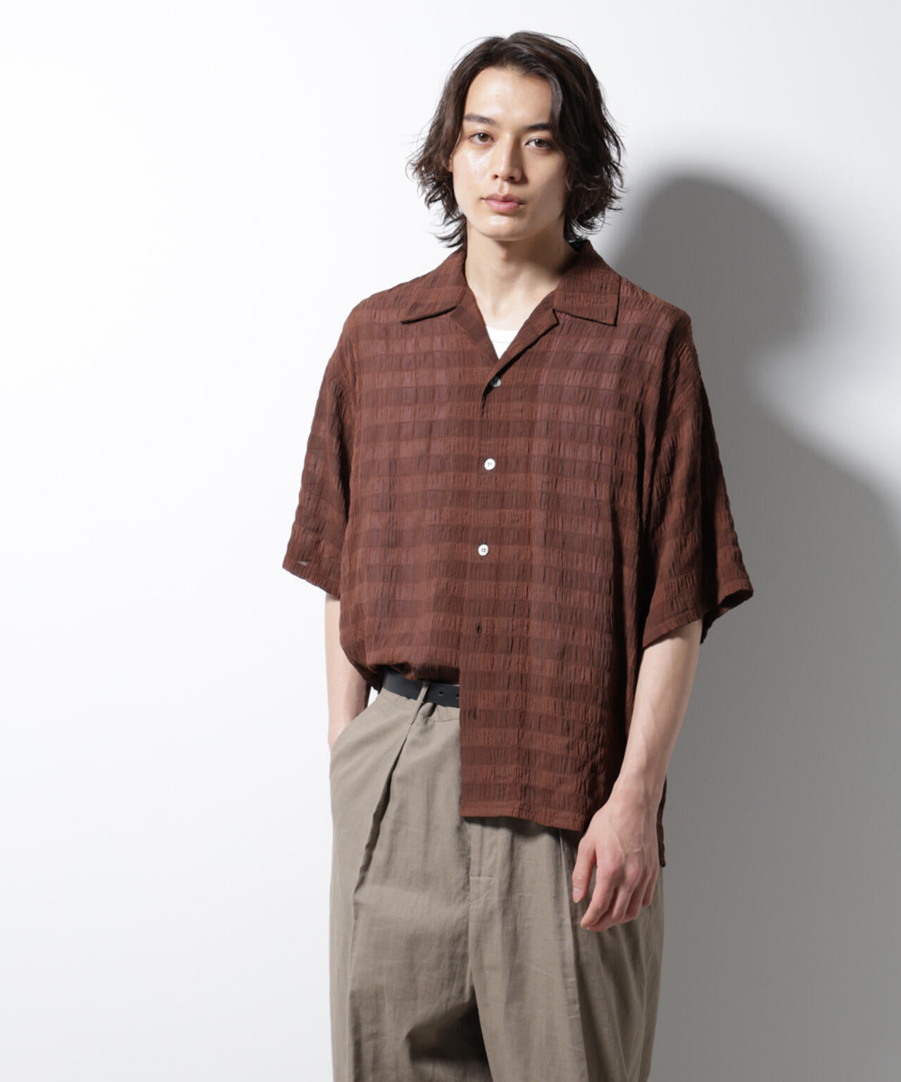 シースルーチェックシャツ 6685221201