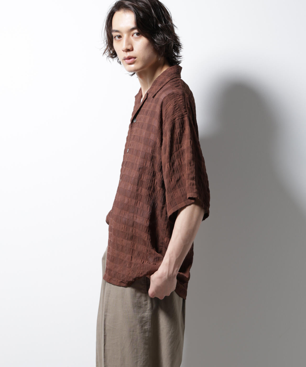 シースルーチェックシャツ 6685221201