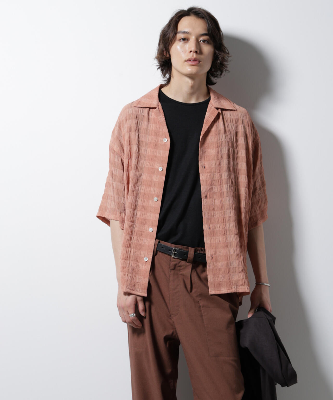 シースルーチェックシャツ 6685221201