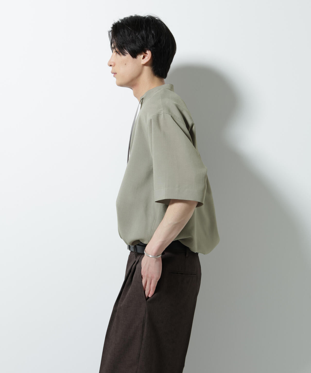 メランジドライプルオーバーシャツ(セットアップ可) 6685221203