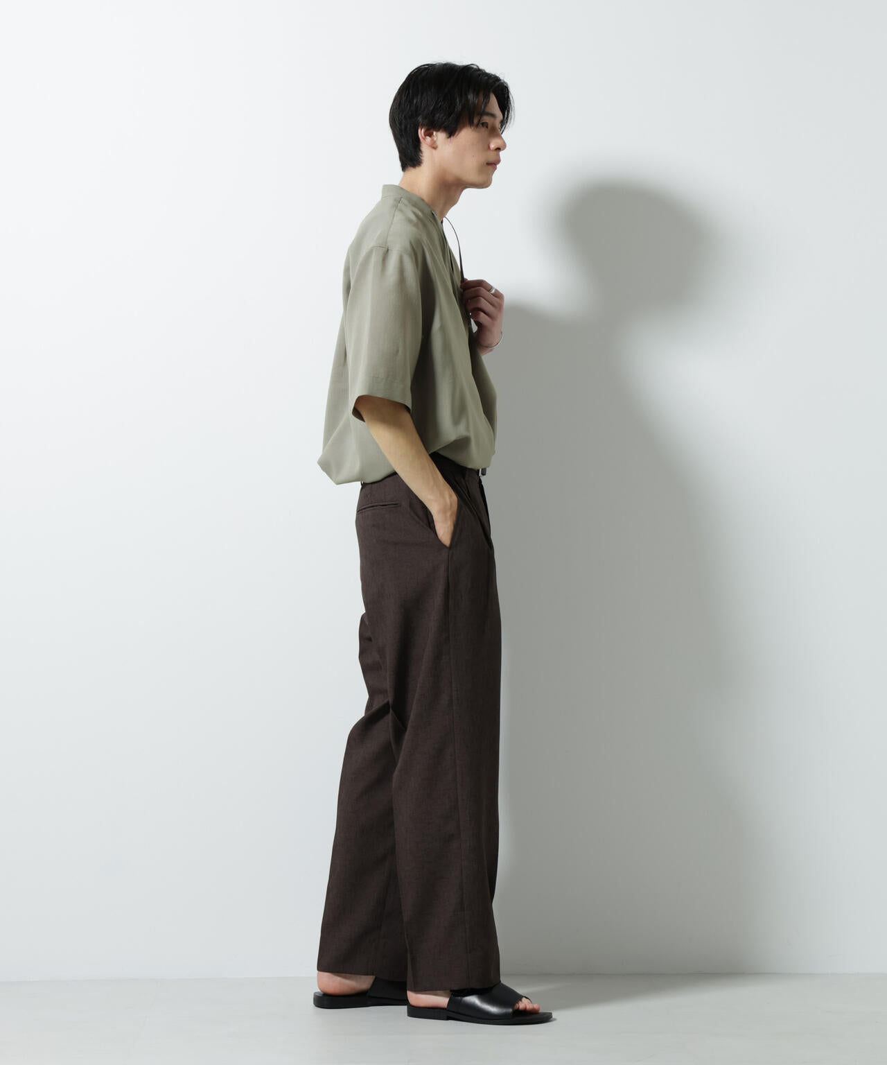 メランジドライプルオーバーシャツ(セットアップ可) 6685221203