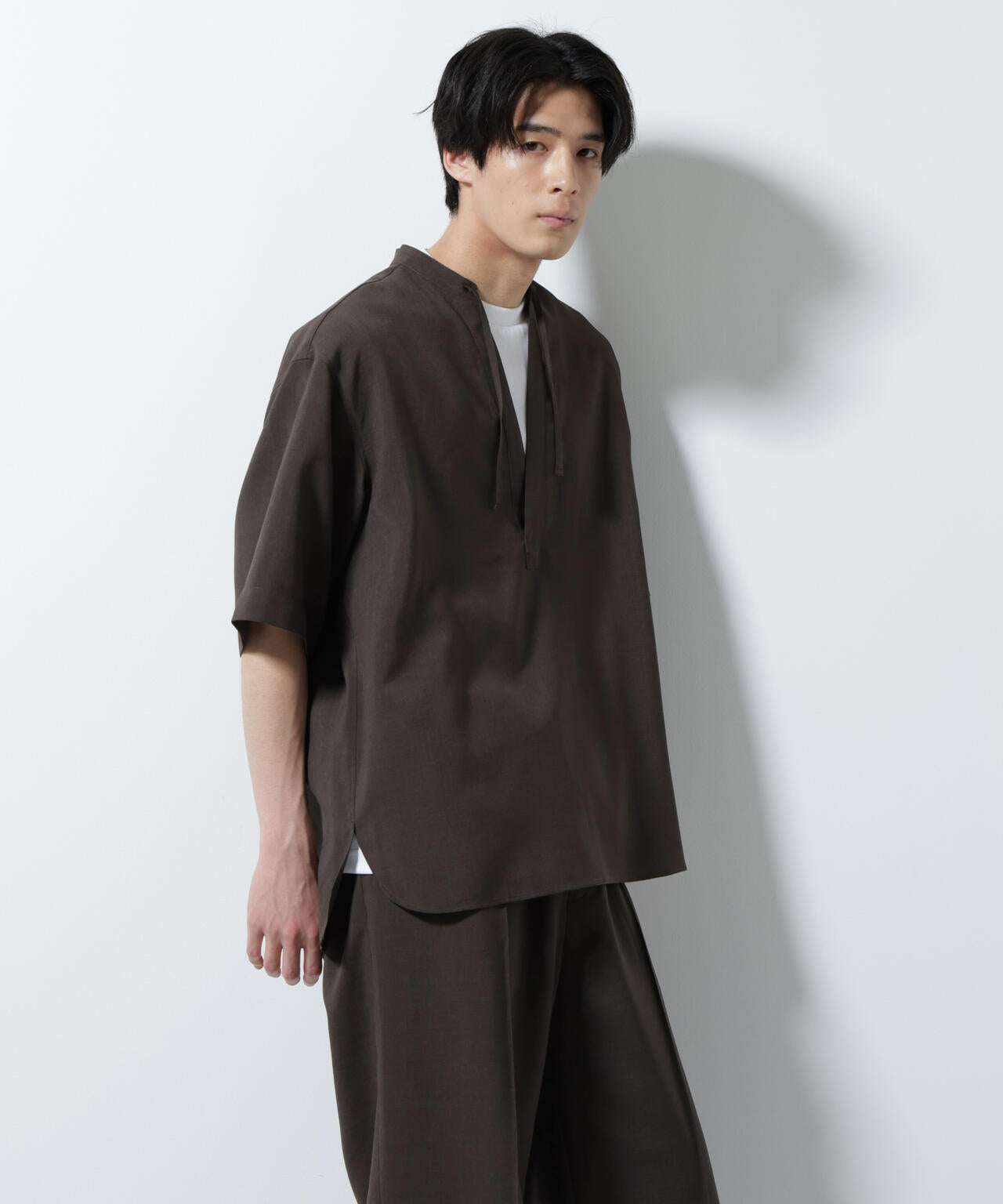 メランジドライプルオーバーシャツ(セットアップ可) 6685221203