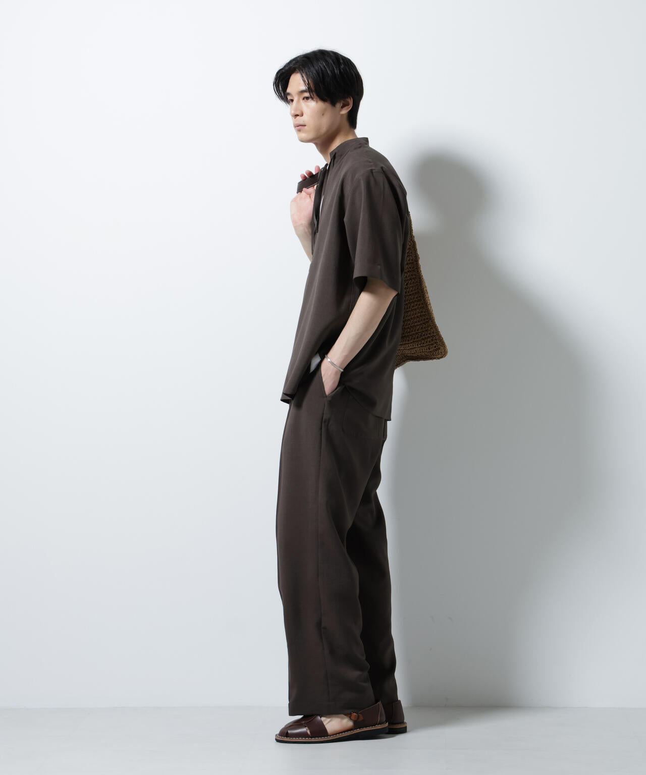 メランジドライプルオーバーシャツ(セットアップ可) 6685221203