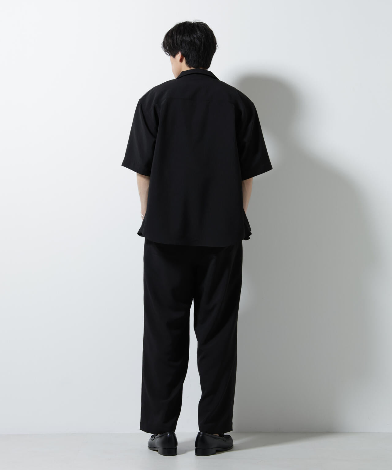 メランジドライオープンカラーシャツ(セットアップ可) 6685221204