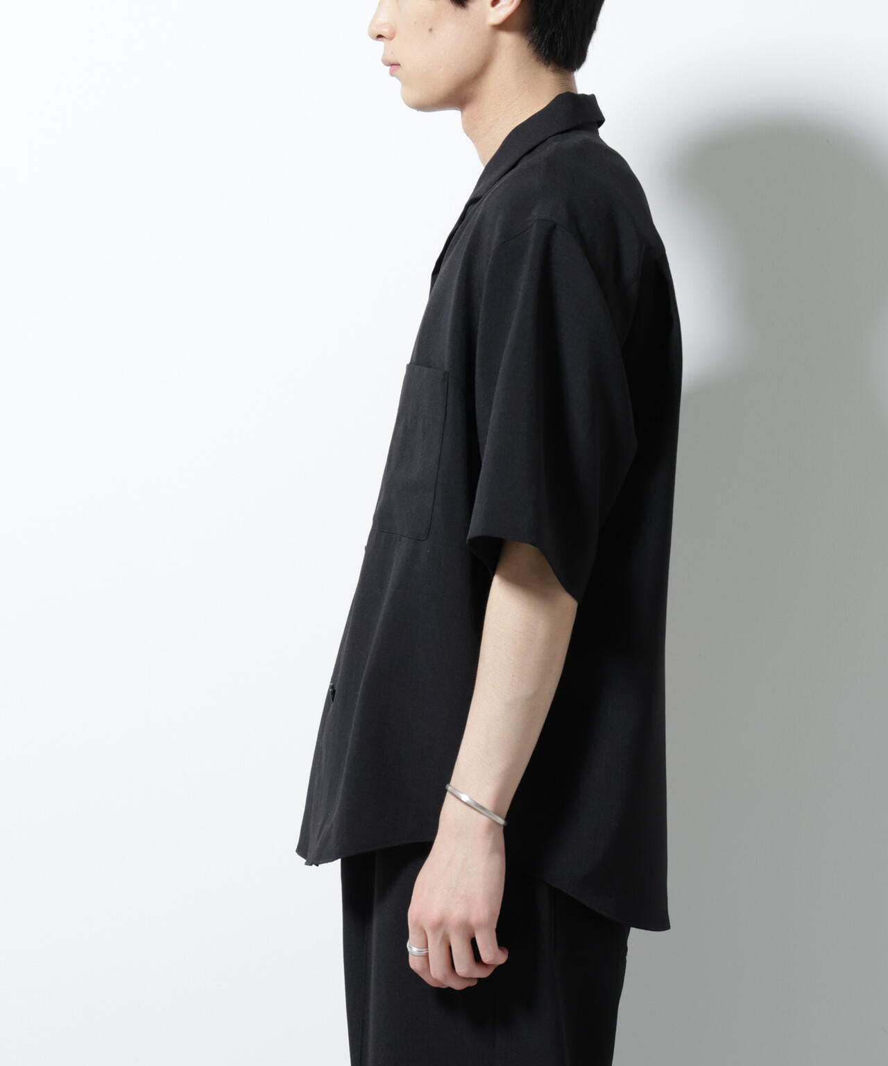 メランジドライオープンカラーシャツ(セットアップ可) 6685221204