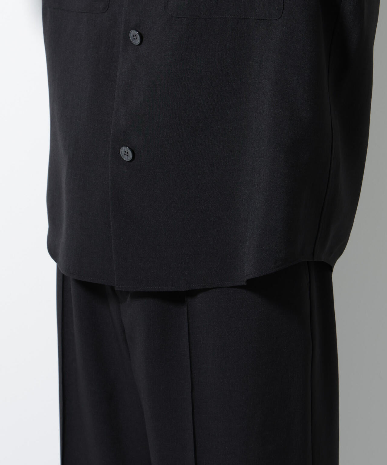 メランジドライオープンカラーシャツ(セットアップ可) 6685221204