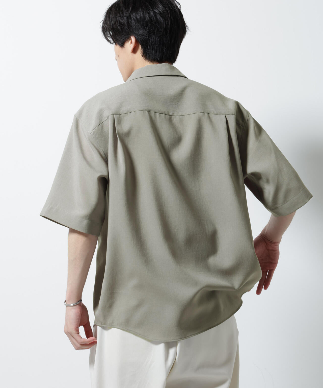 メランジドライオープンカラーシャツ(セットアップ可) 6685221204