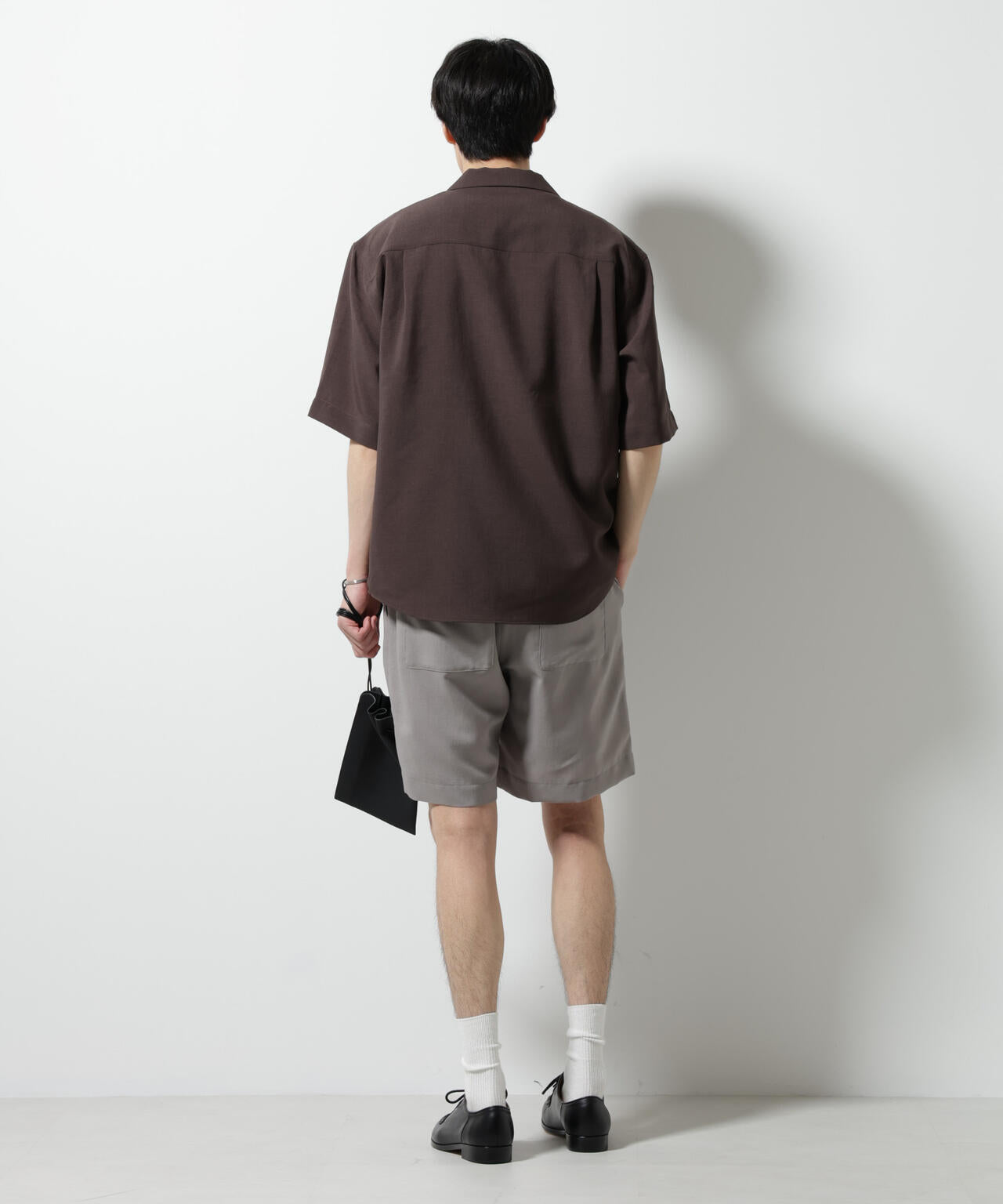 メランジドライオープンカラーシャツ(セットアップ可) 6685221204