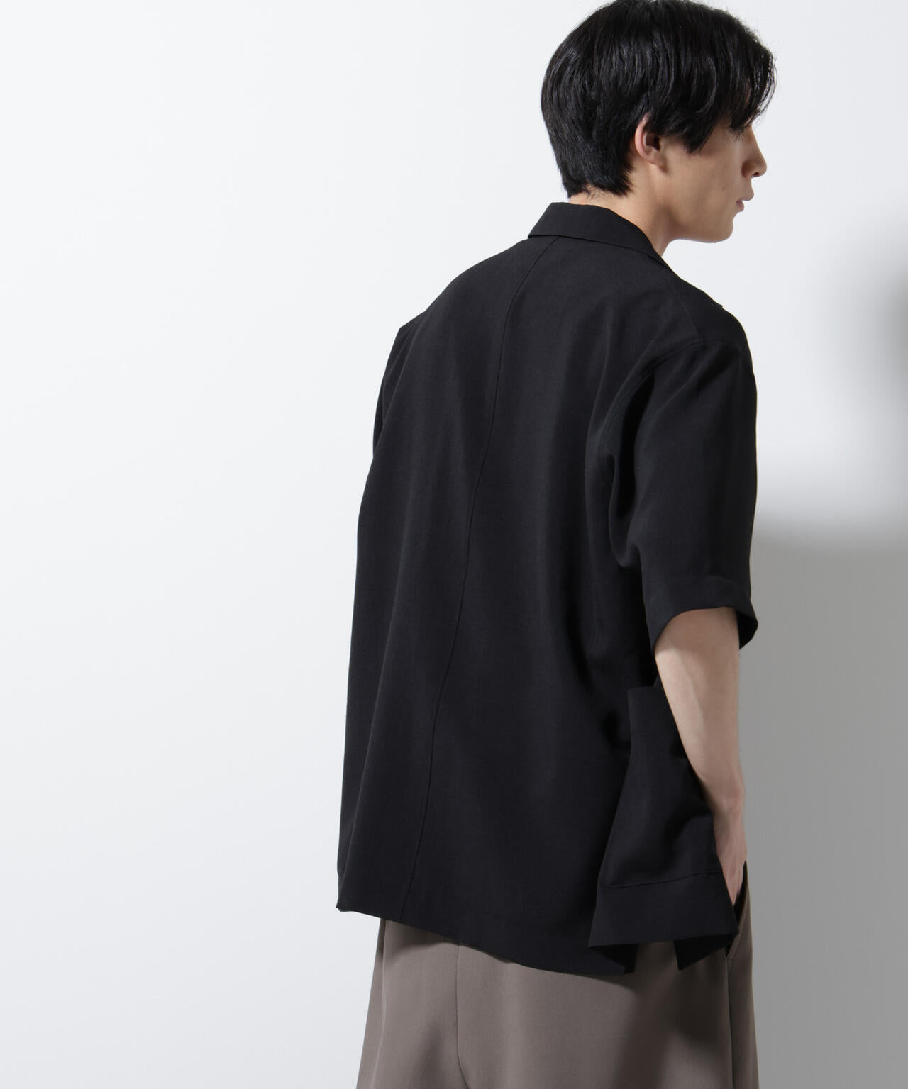 メランジドライシャツジャケット 半袖(セットアップ可) 6685221205