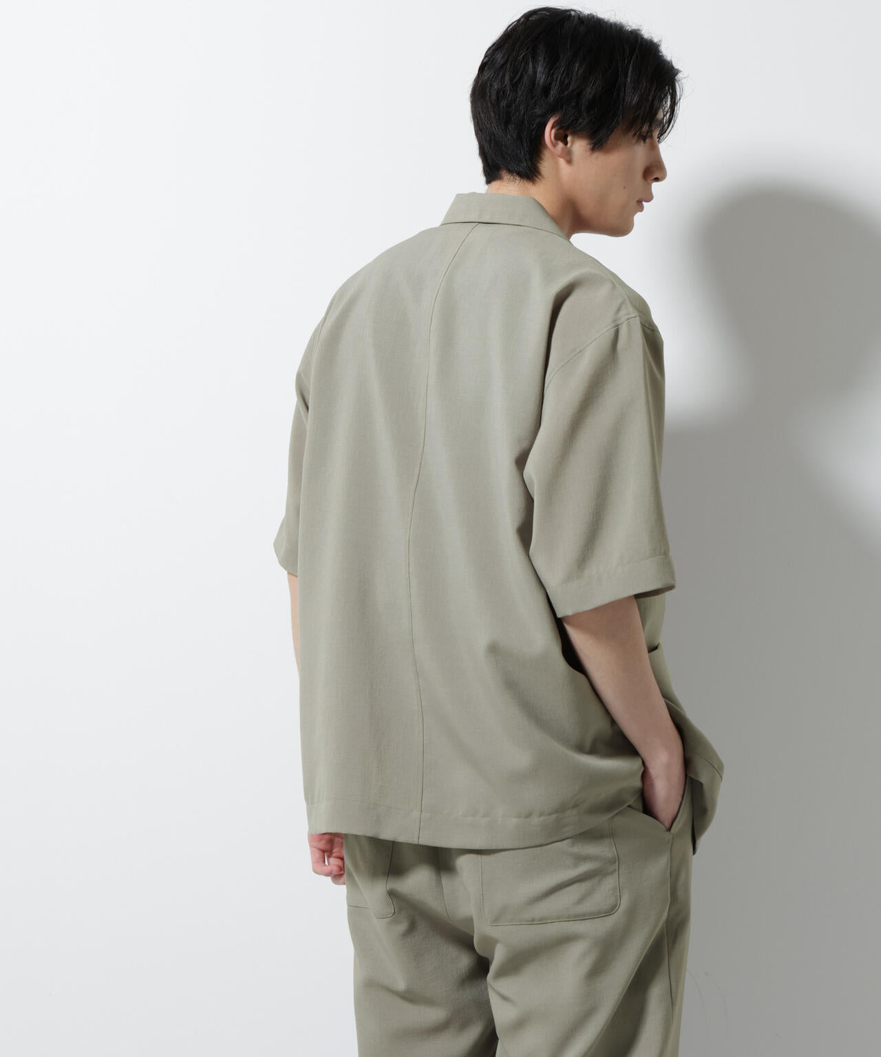メランジドライシャツジャケット 半袖(セットアップ可) 6685221205