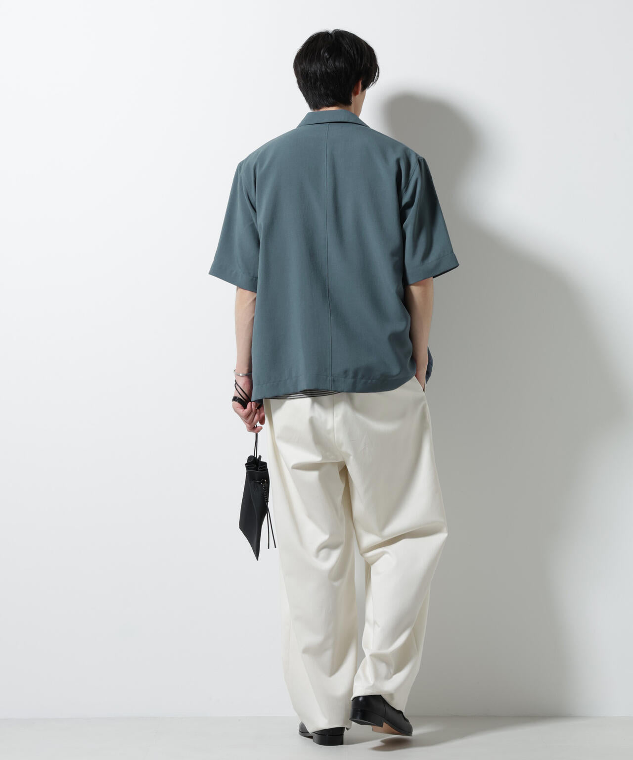 メランジドライシャツジャケット 半袖(セットアップ可) 6685221205