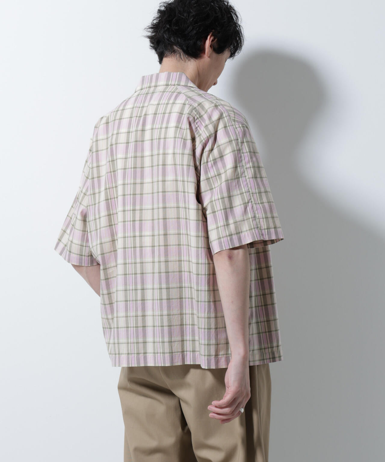 Fabric by INDIA オールドライクマドラスチェックシャツ 半袖 6685221213