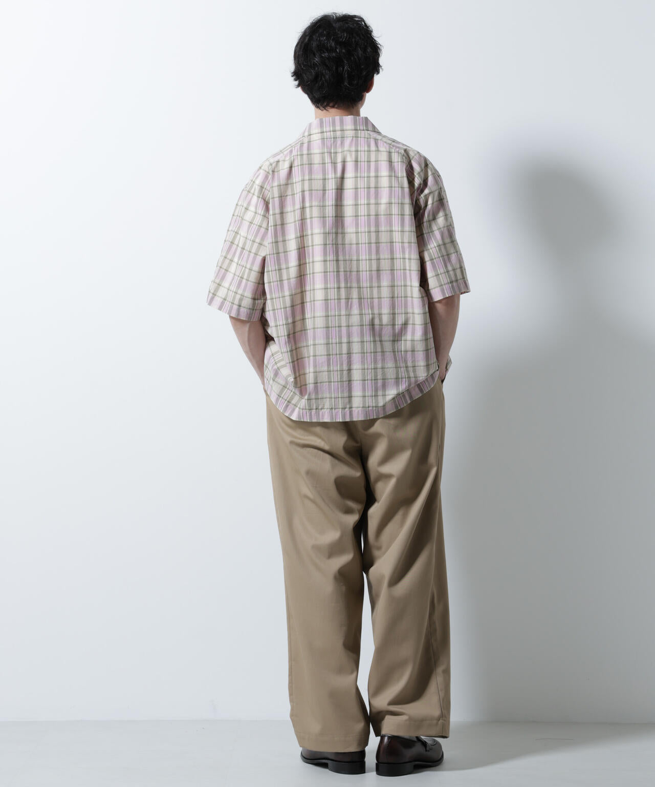 Fabric by INDIA オールドライクマドラスチェックシャツ 半袖 6685221213