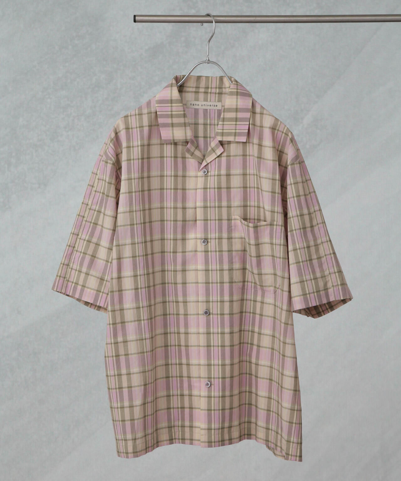 Fabric by INDIA オールドライクマドラスチェックシャツ 半袖 6685221213