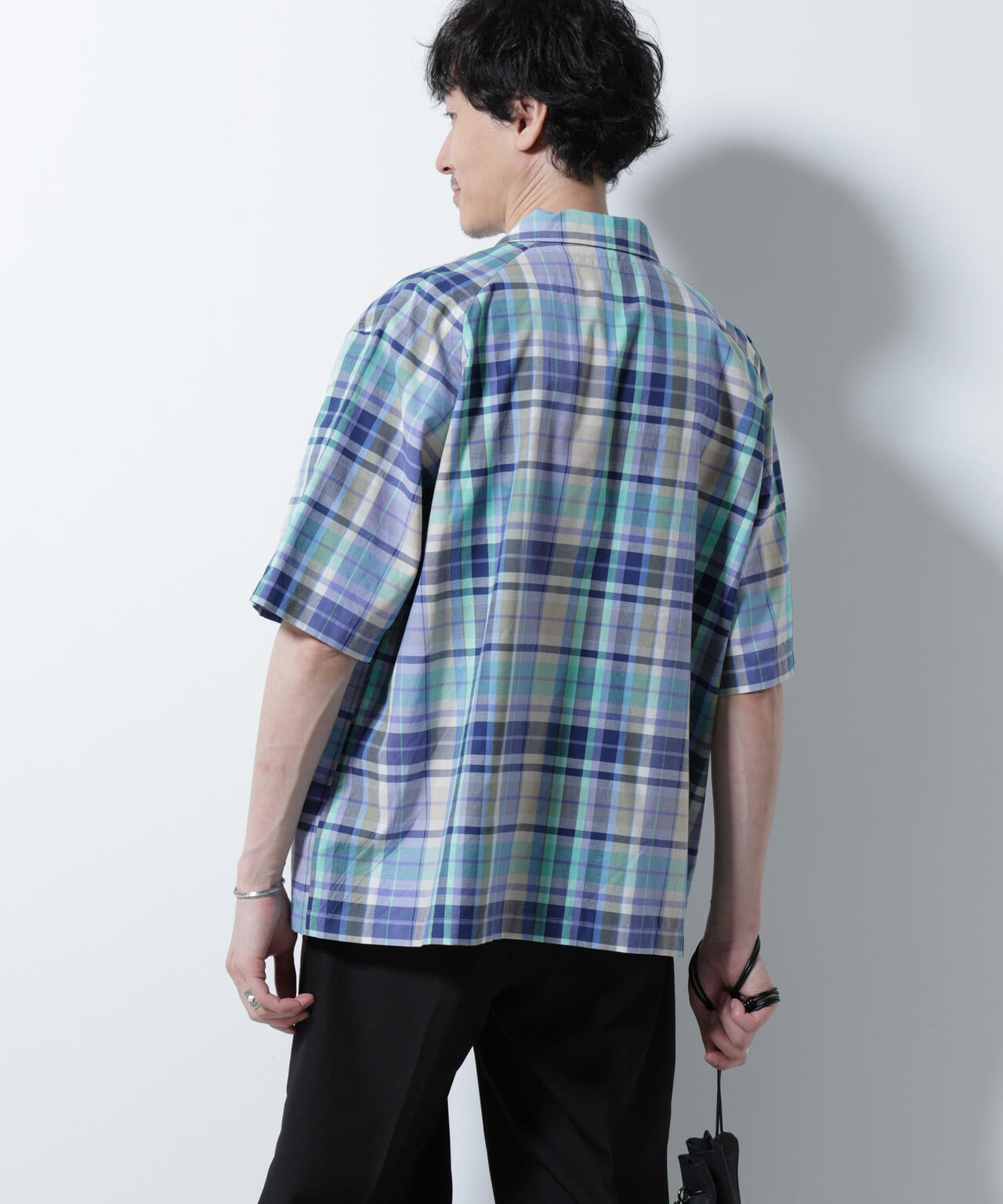 Fabric by INDIA オールドライクマドラスチェックシャツ 半袖 6685221213