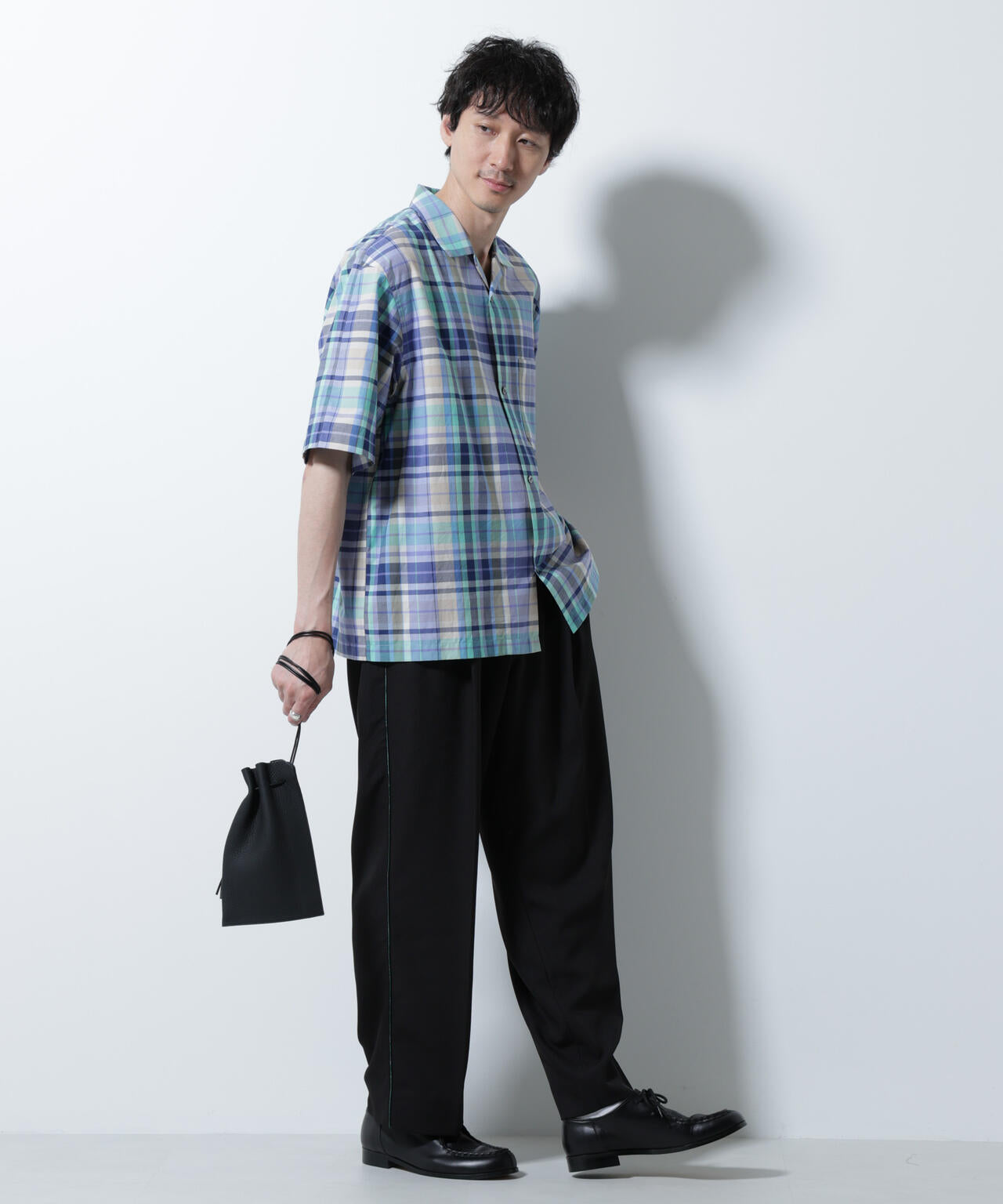 Fabric by INDIA オールドライクマドラスチェックシャツ 半袖 6685221213