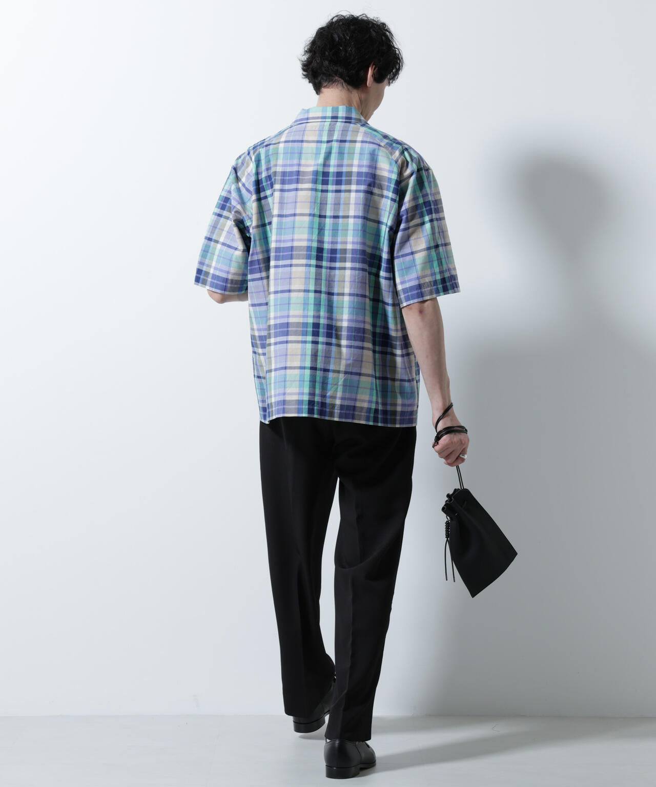 Fabric by INDIA オールドライクマドラスチェックシャツ 半袖 6685221213