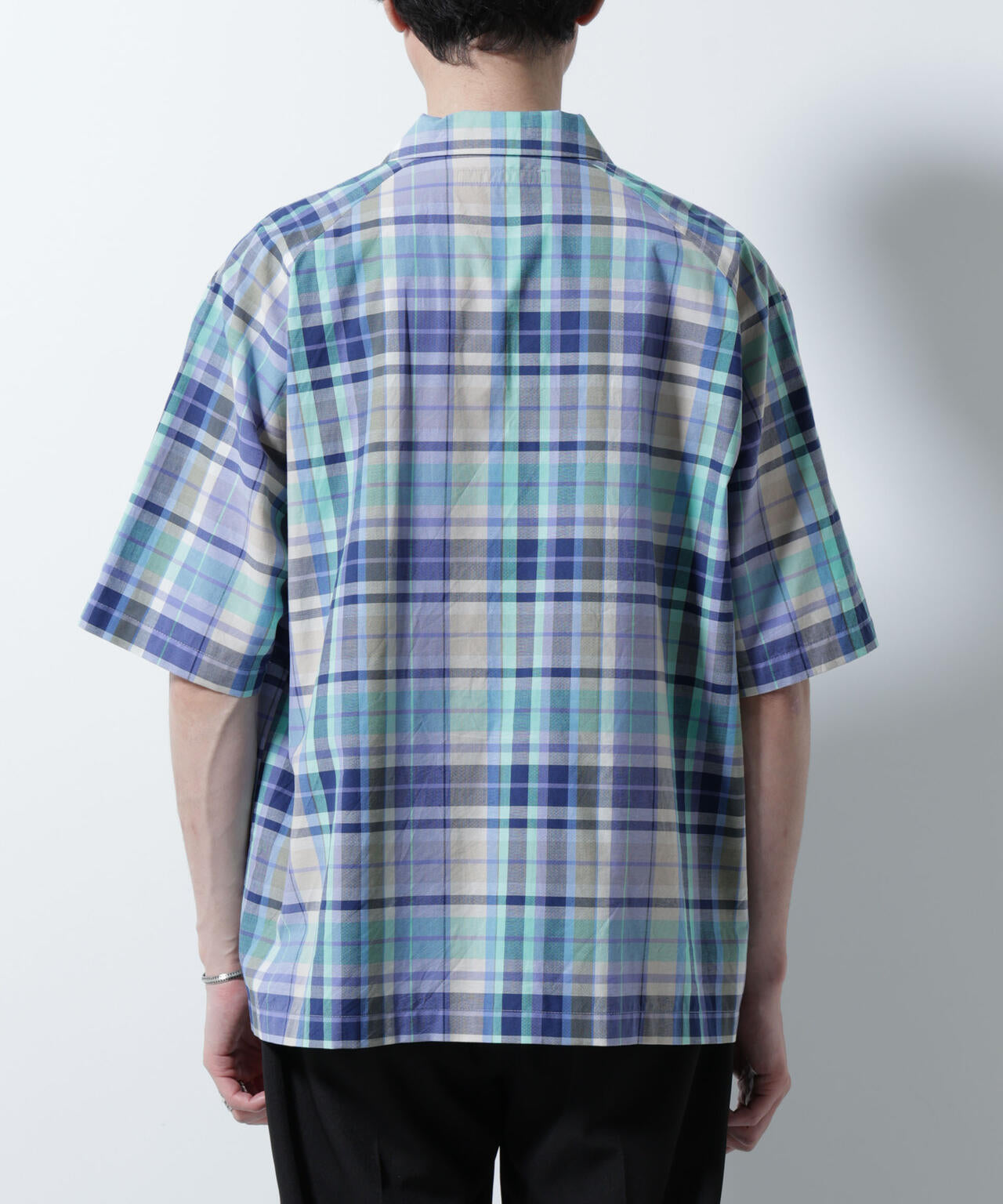 Fabric by INDIA オールドライクマドラスチェックシャツ 半袖 6685221213