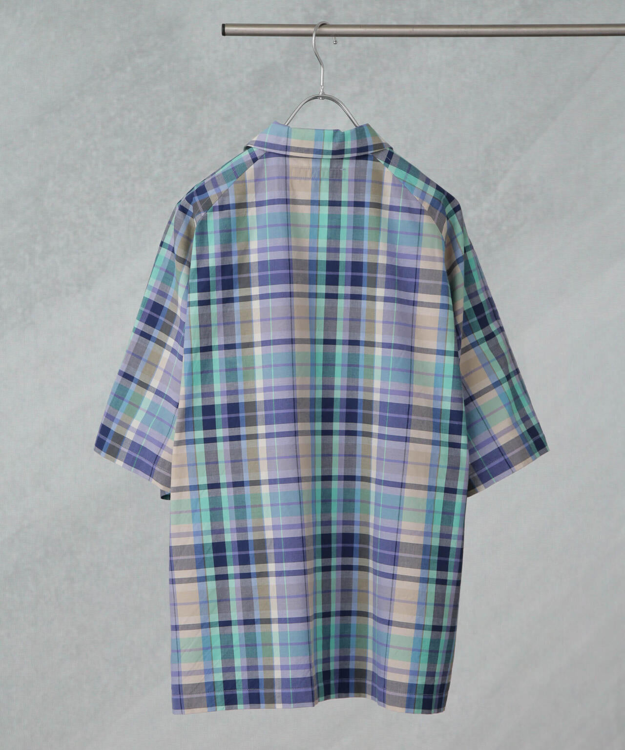 Fabric by INDIA オールドライクマドラスチェックシャツ 半袖 6685221213