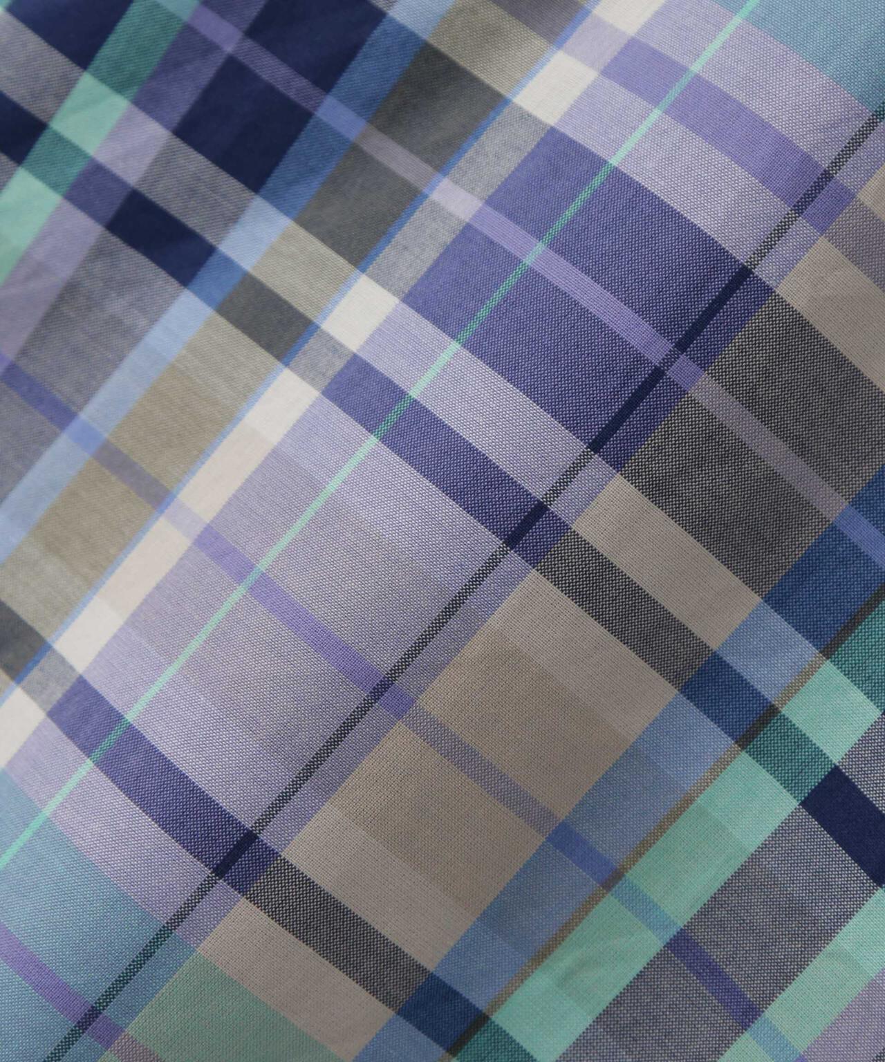 Fabric by INDIA オールドライクマドラスチェックシャツ 半袖 6685221213