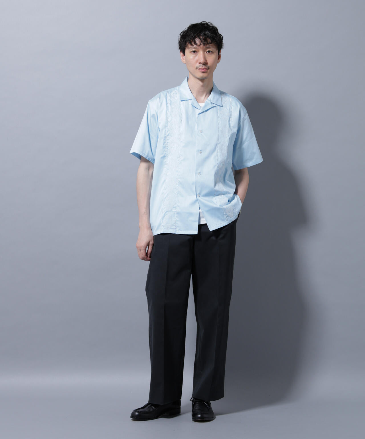 エンブロイダリー オープンカラーシャツ 6685221214