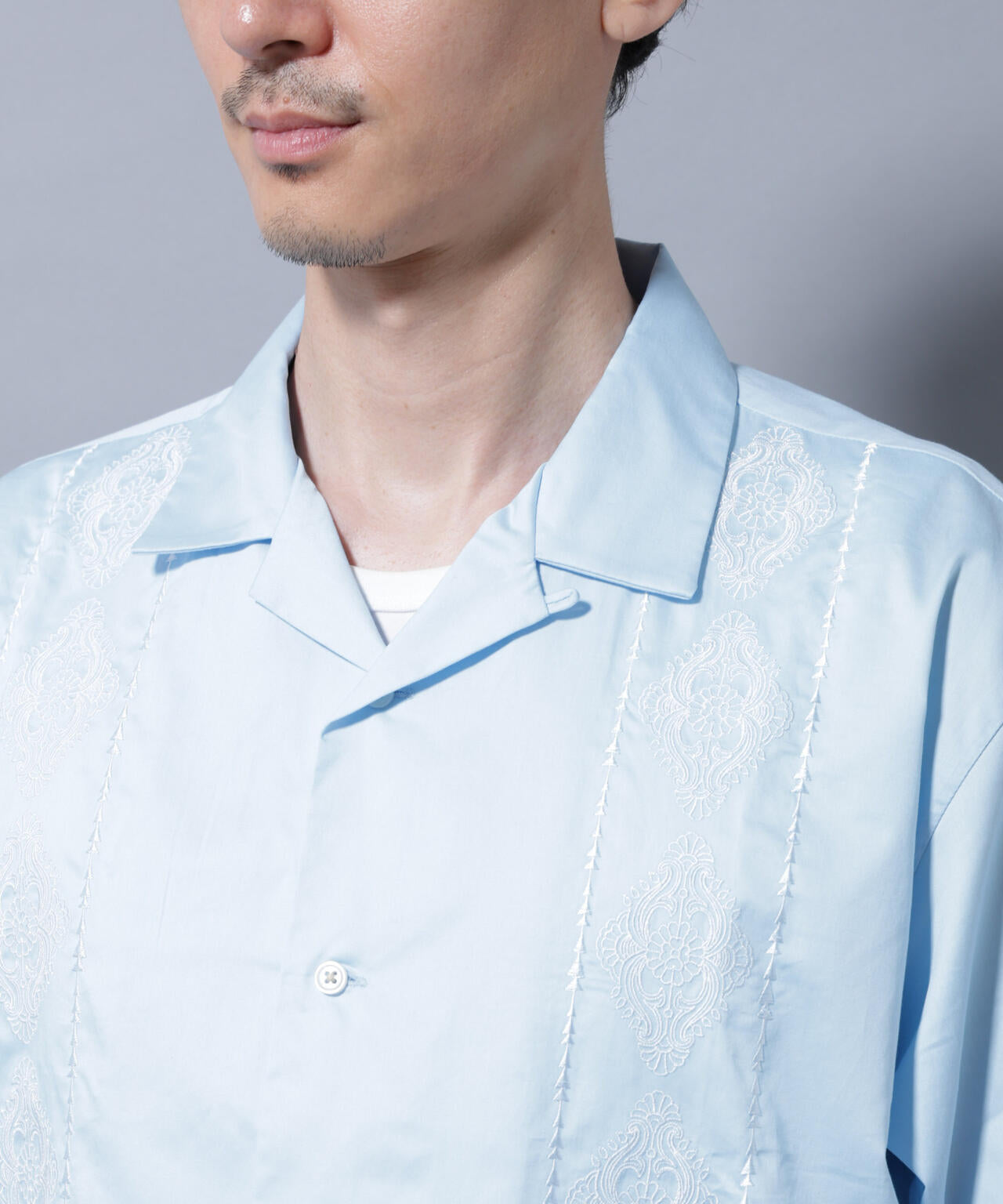 エンブロイダリー オープンカラーシャツ 6685221214