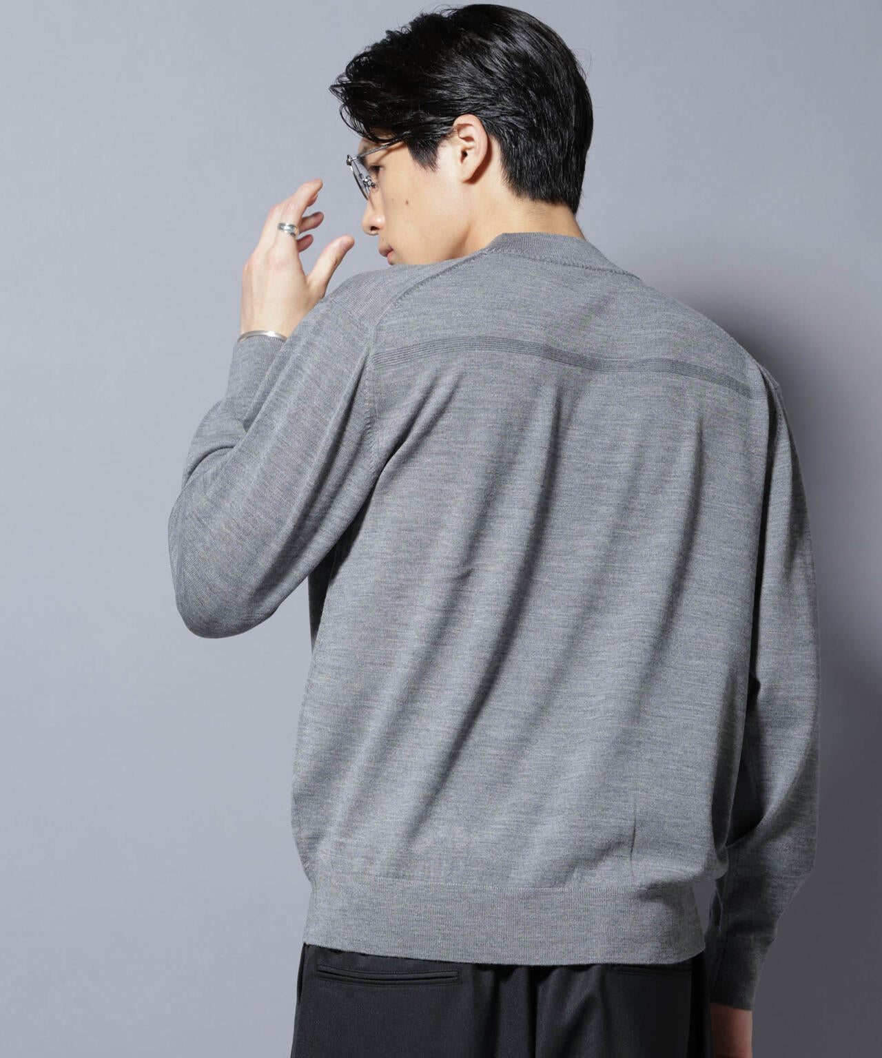 「毛玉レスニット」ファインゲージモックネック 6685222203