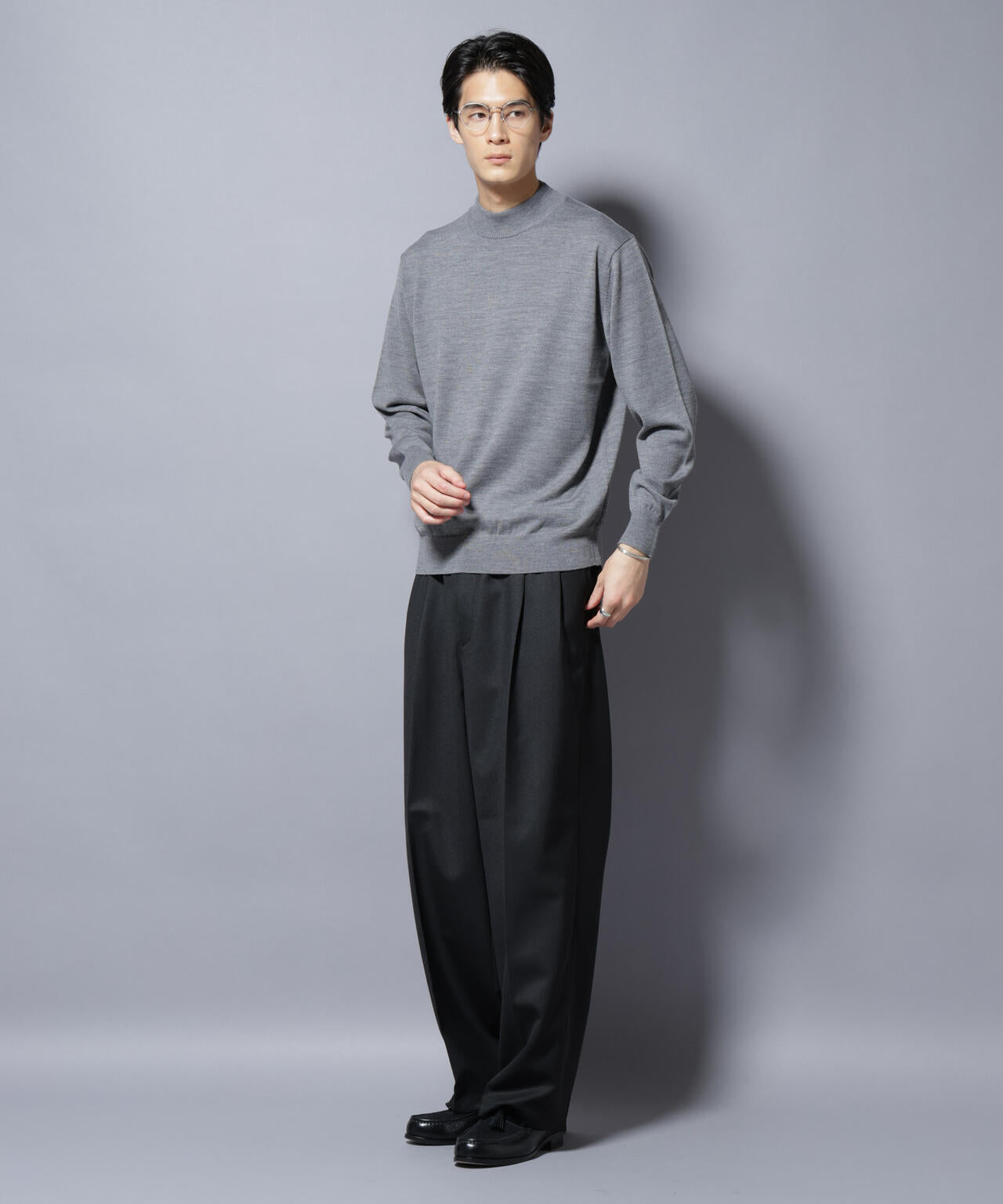 「毛玉レスニット」ファインゲージモックネック 6685222203