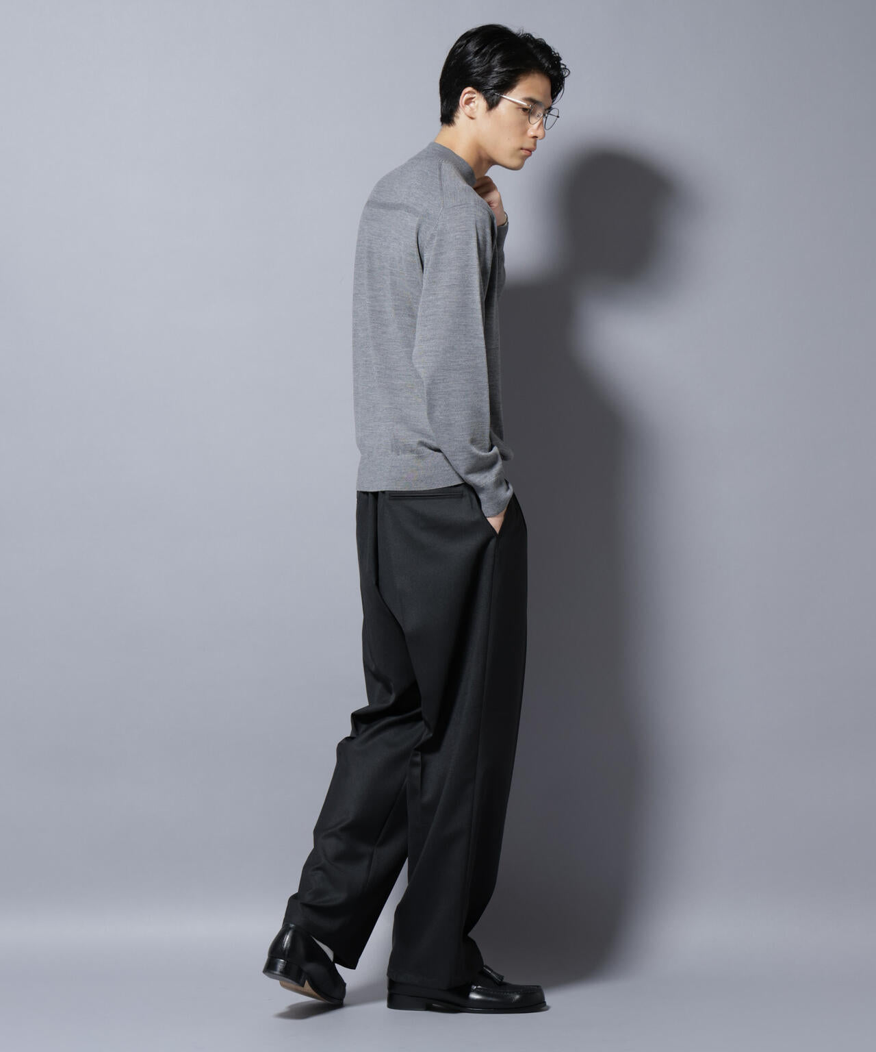 「毛玉レスニット」ファインゲージモックネック 6685222203