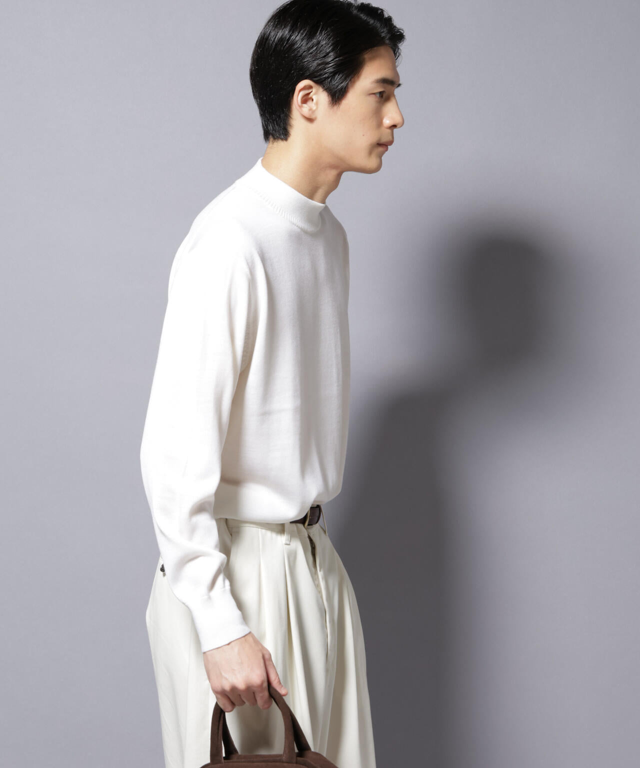 「毛玉レスニット」ファインゲージモックネック 6685222203