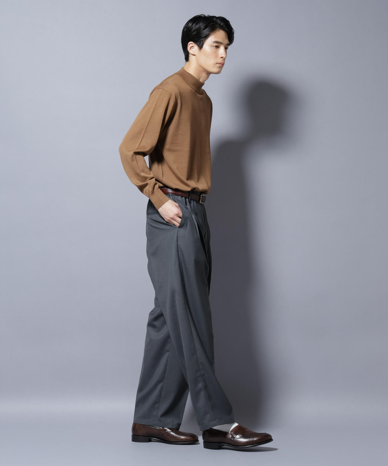 「毛玉レスニット」ファインゲージモックネック 6685222203