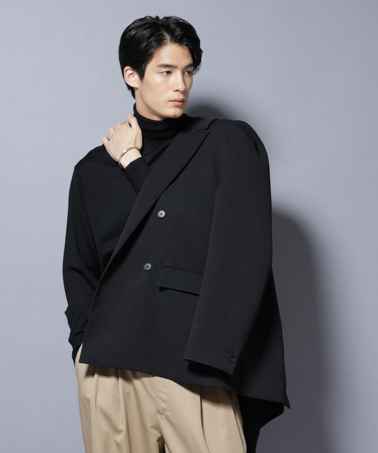 「毛玉レスニット」ファインゲージタートルネック 6685222204