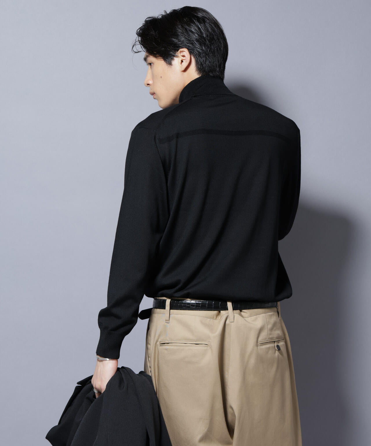 「毛玉レスニット」ファインゲージタートルネック 6685222204