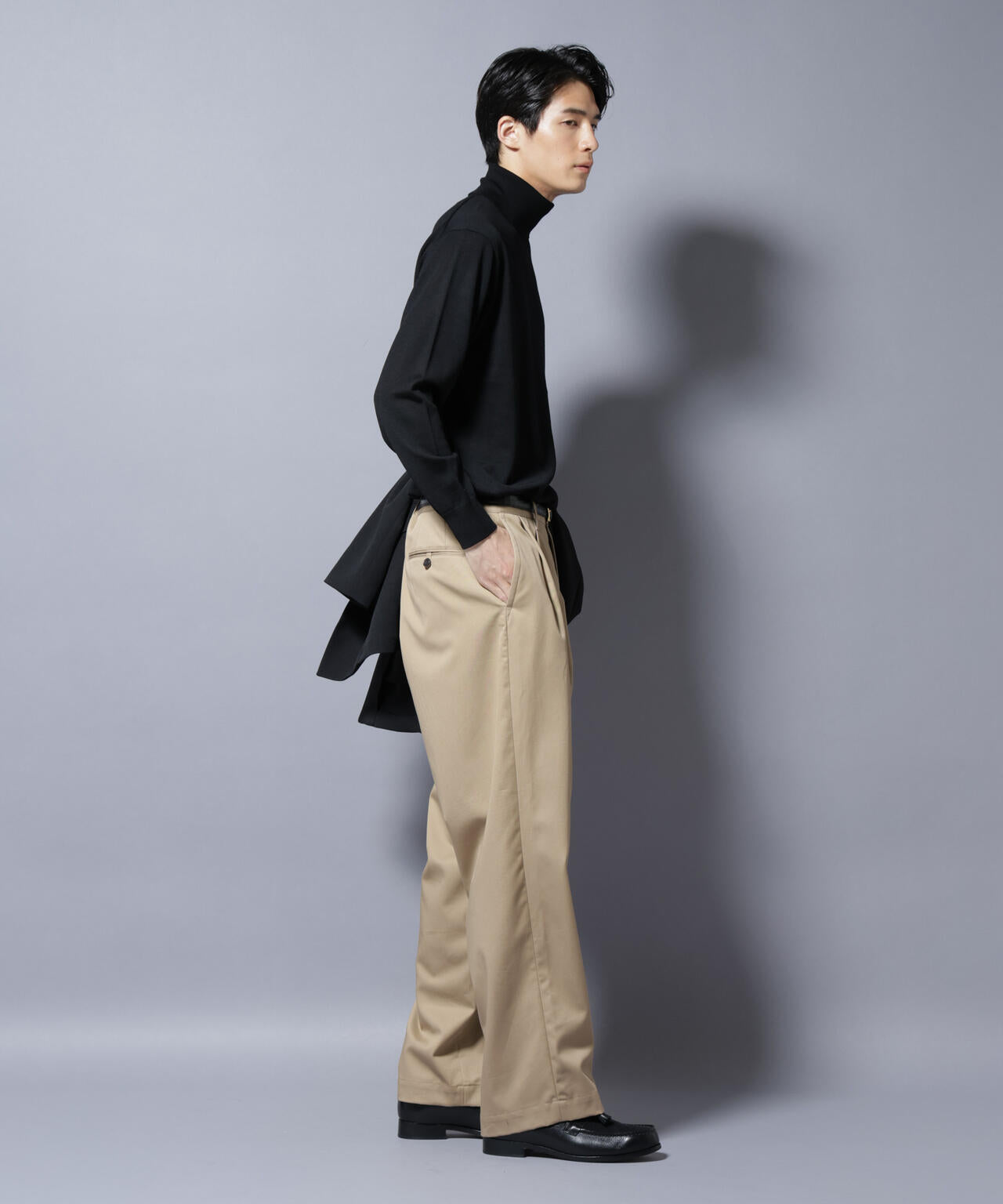 「毛玉レスニット」ファインゲージタートルネック 6685222204