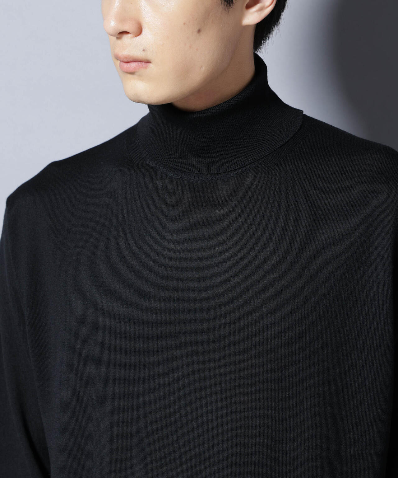 「毛玉レスニット」ファインゲージタートルネック 6685222204