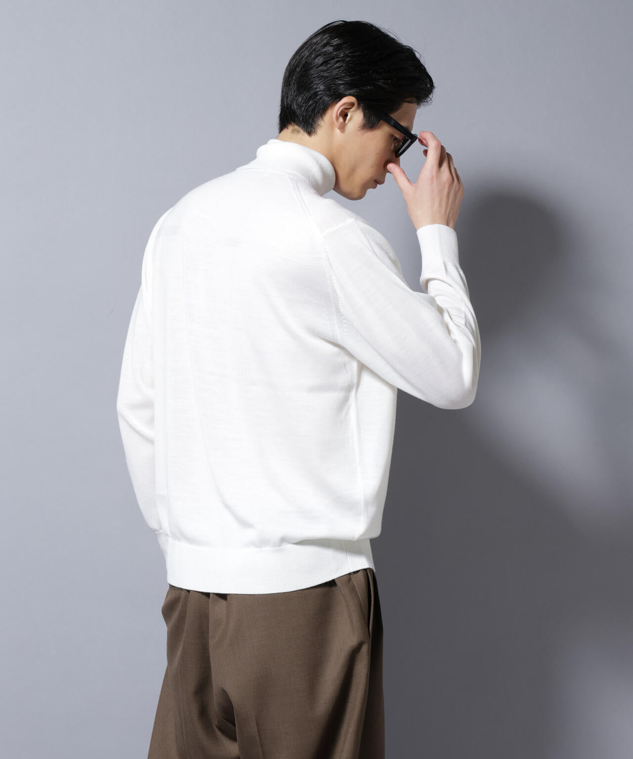 「毛玉レスニット」ファインゲージタートルネック 6685222204