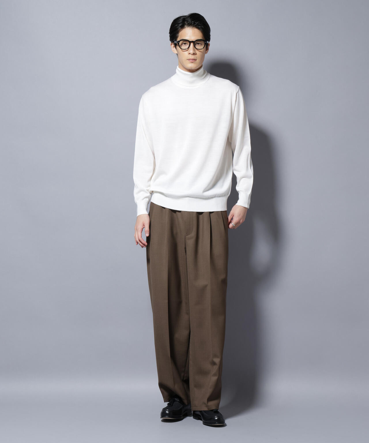 「毛玉レスニット」ファインゲージタートルネック 6685222204