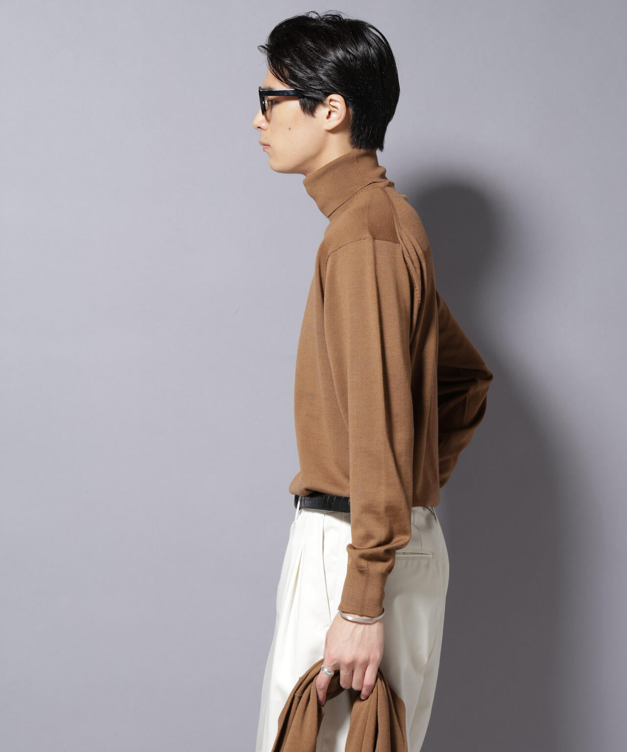 「毛玉レスニット」ファインゲージタートルネック 6685222204