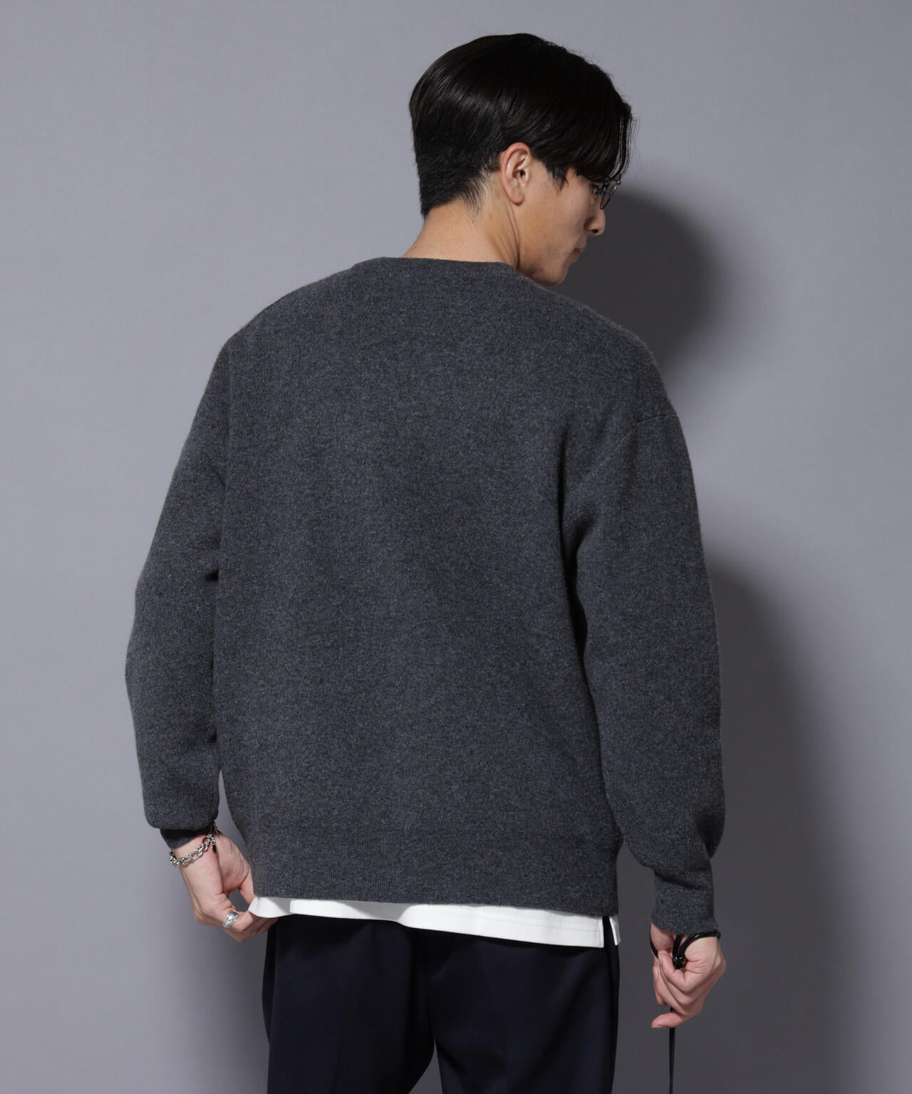 ウールカシミヤクルーネックプルオーバー 6685222205